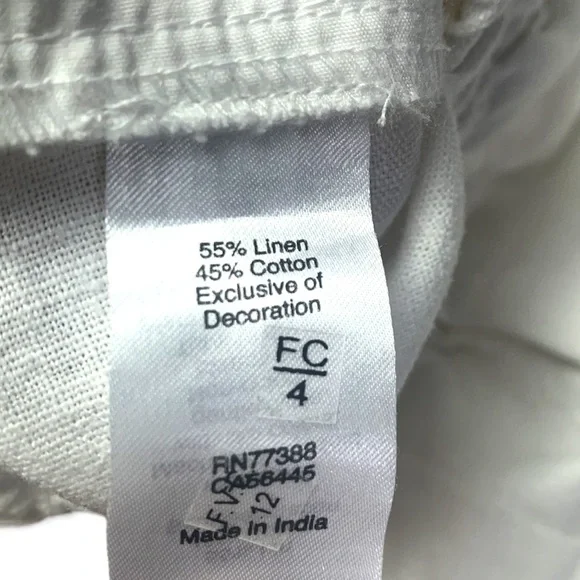 J Crew NWOT Linen/Cotton Scalloped Embroidered Eyelet Lace Boho Shorts s… - Picture 9 of 10